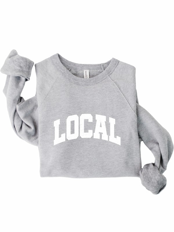 Varsity Font Local Graphic Crewneck Sweatshirt