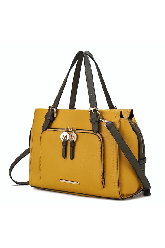 Elise Color-block Satchel Bag