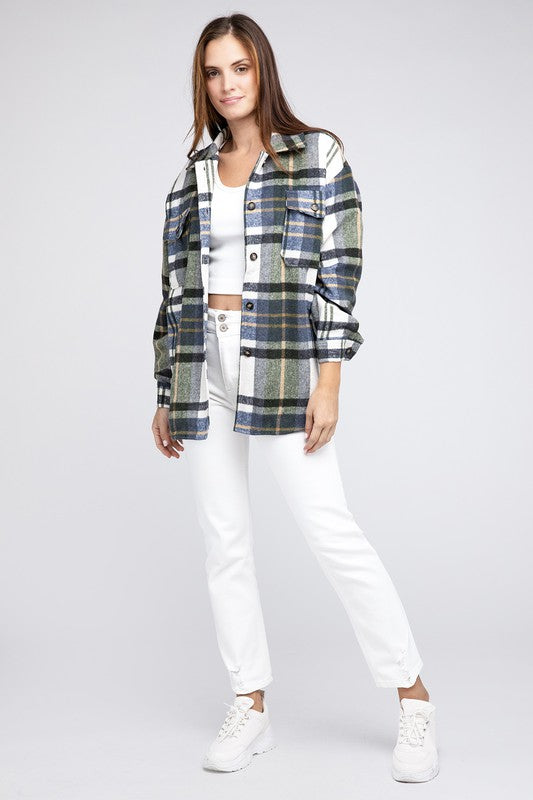 Textured Shirts With Big Checkered Point