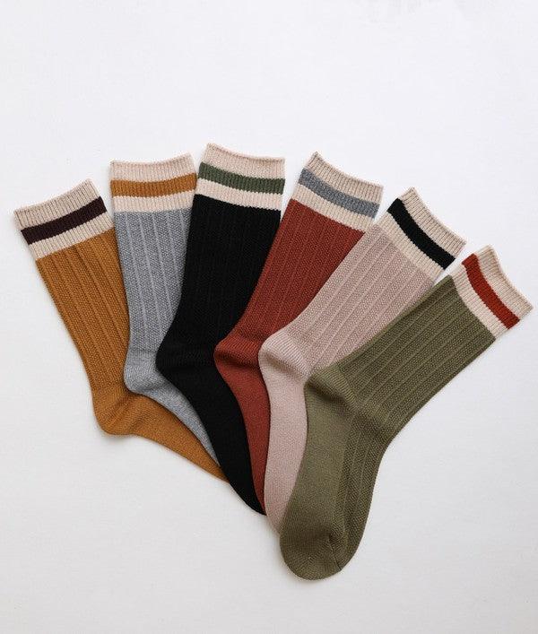 Color Block Socks - Oak & Ivy Boutique